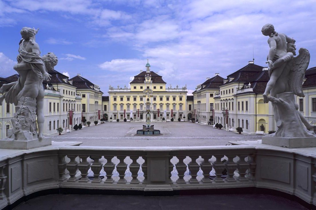 Château résidentiel de Ludwigsbourg, vue aérienne