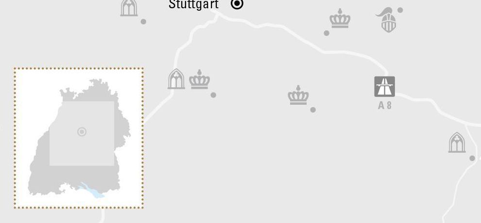 journey map, Illustration: Staatliche Schlösser und Gärten Baden-Württemberg, JUNG:Kommunikation GmbH journey map, Illustration: Staatliche Schlösser und Gärten Baden-Württemberg, JUNG:Kommunikation GmbH